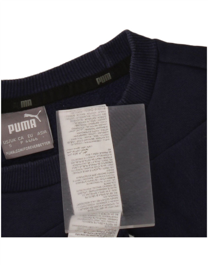 PUMA moletom masculino jumper pequeno algodão azul marinho