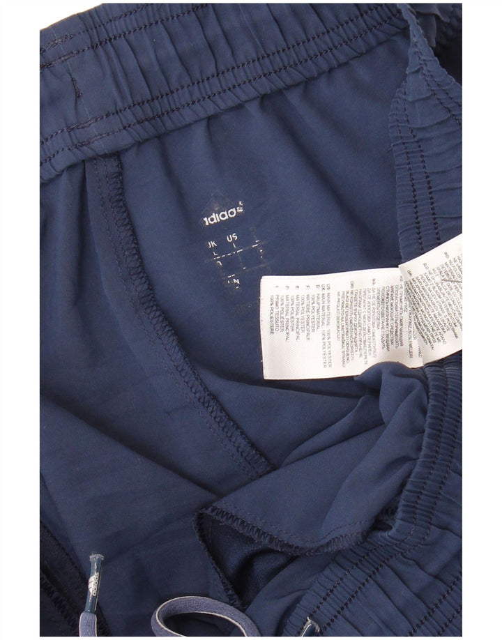 Shorts esportivos masculinos Adidas grandes poliéster azul marinho