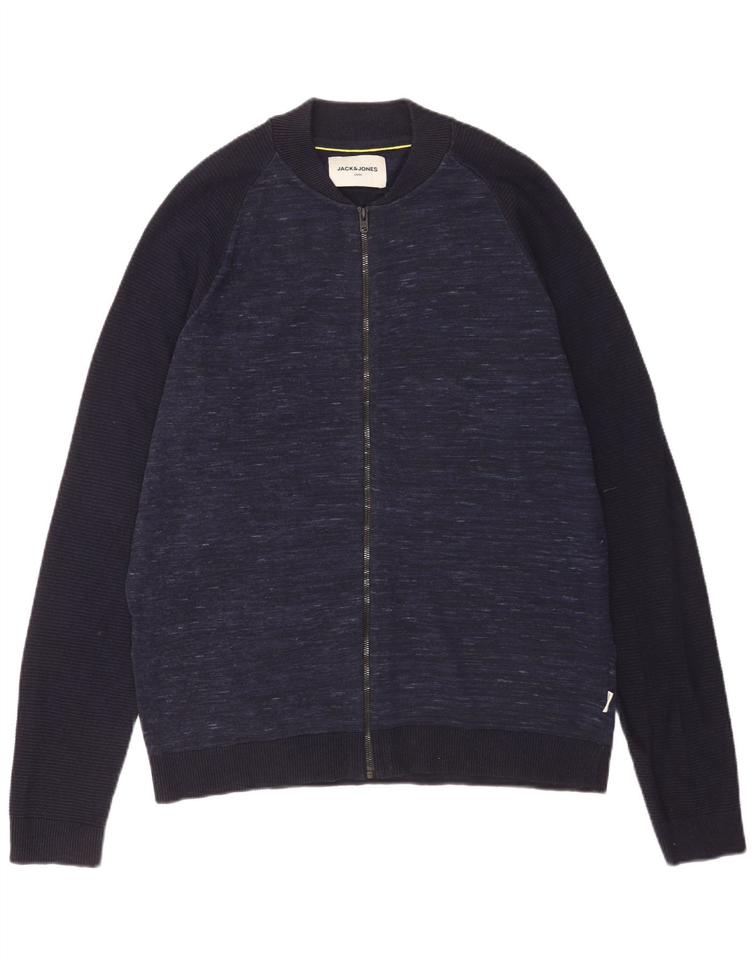 Suéter cardigã masculino Jack & Jones XL azul marinho manchado