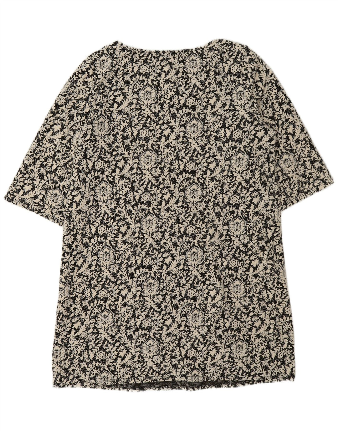 Vestido feminino Monsoon Shift UK 16 grande algodão floral preto