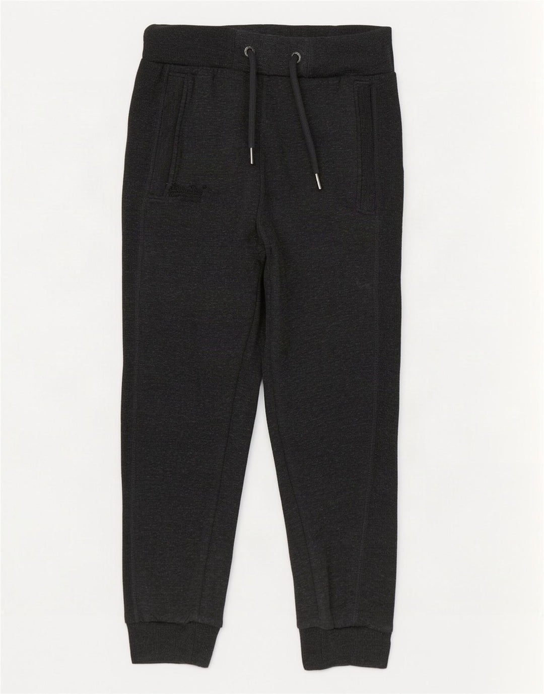 Calça de treino masculina Superdry joggers pequeno algodão manchado cinza