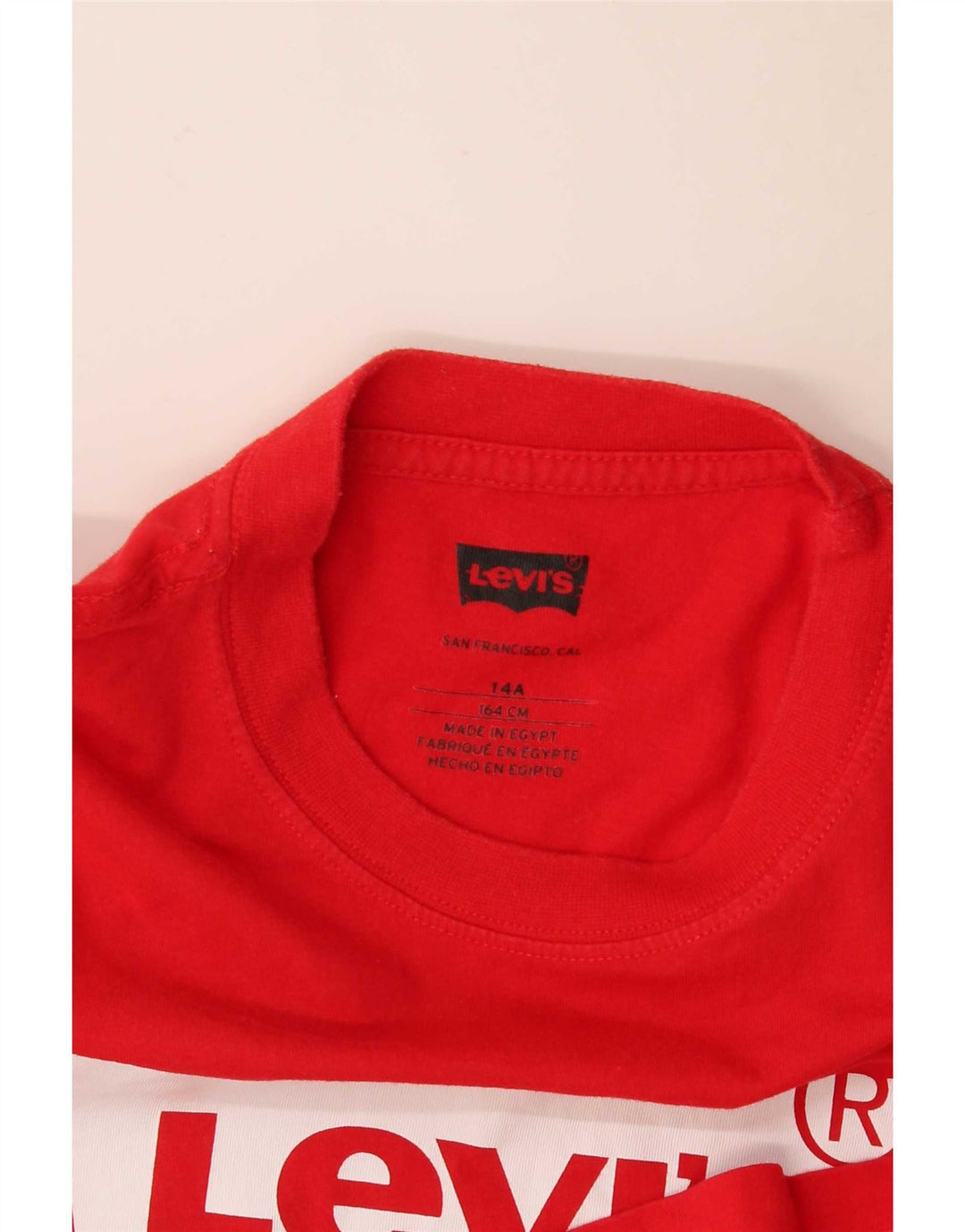 Top Levi's Boys Graphic T-Shirt 13-14 Anos Vermelho