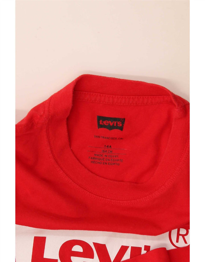 Top Levi's Boys Graphic T-Shirt 13-14 Anos Vermelho