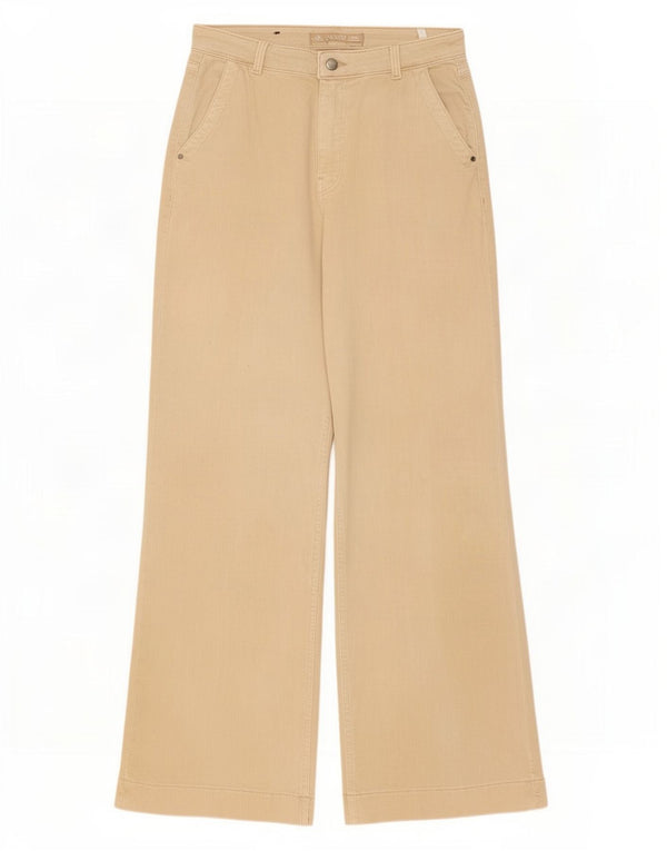 Guess Calça jeans feminina cintura alta com perna larga W28 L31 algodão bege