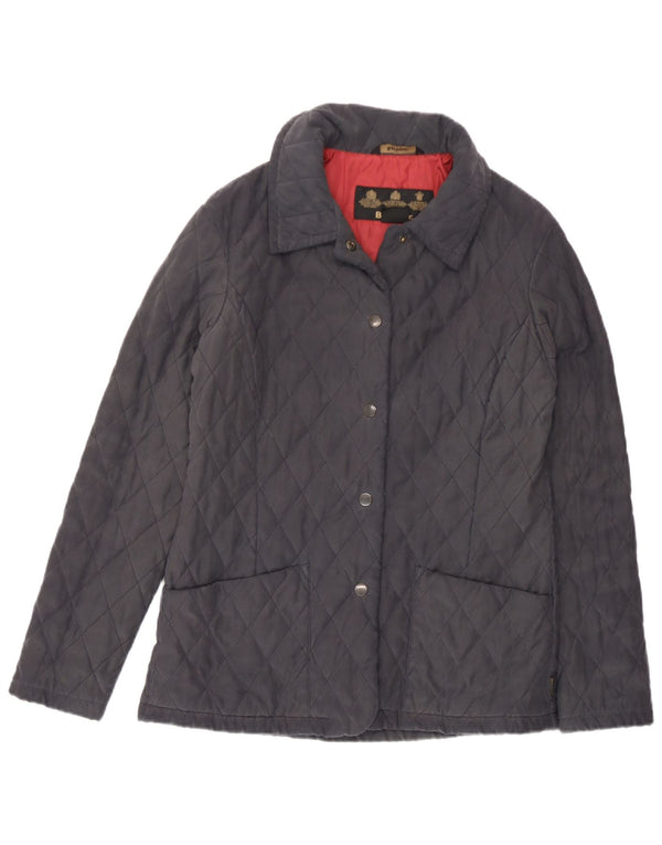 Jaqueta acolchoada feminina Barbour UK 10 pequena azul marinho