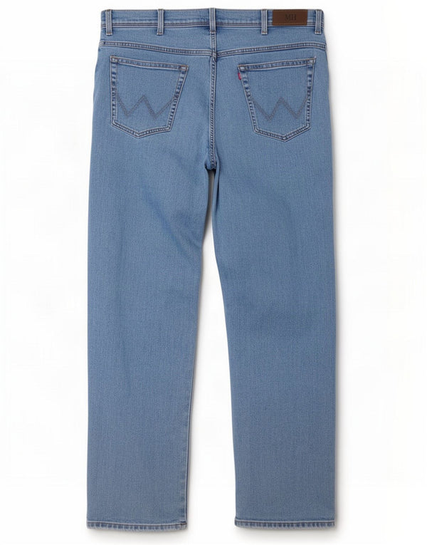 Wrangler Mens Regular Fit Straight Jeans W36 L30 Azul Algodão