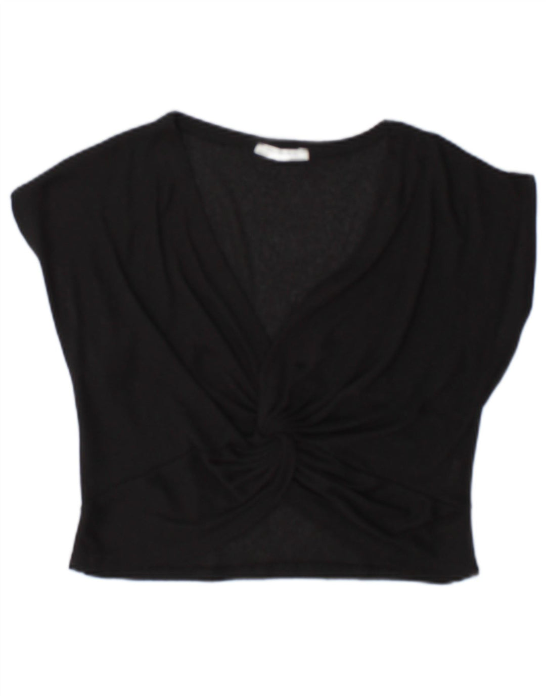 Blusa feminina Zara Top UK 10 pequeno poliéster preto