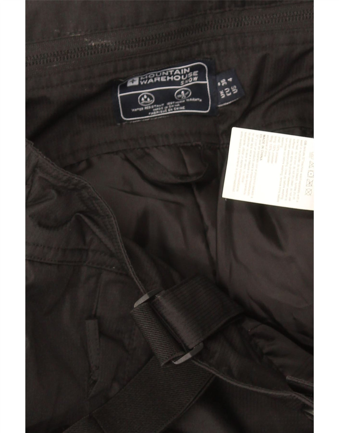 Calça de esqui feminina Mountain Warehouse Dungarees UK 8 pequena preta