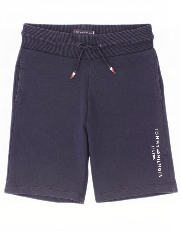 Shorts esportivos gráficos Tommy Hilfiger para meninos 7-8 anos azul marinho algodão