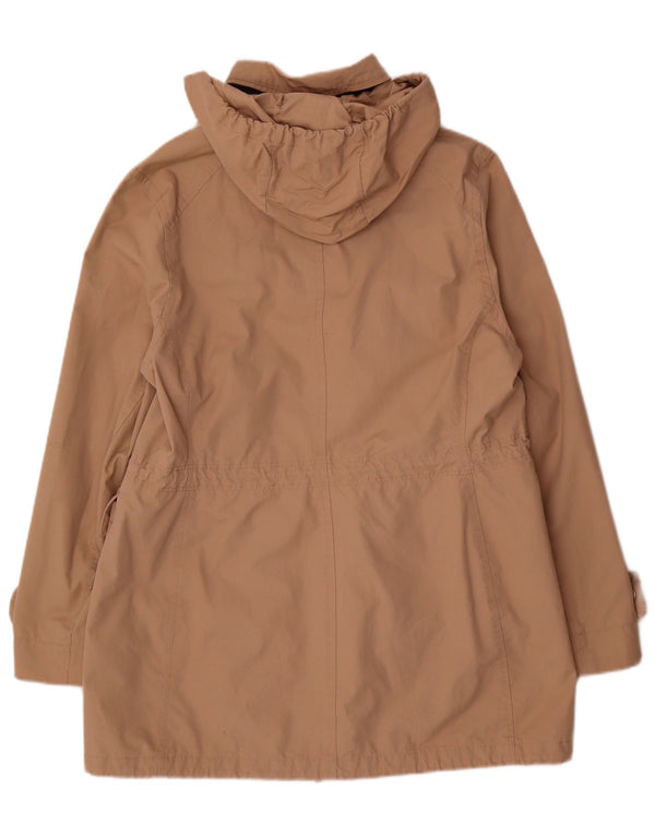 Jaqueta Parka com capuz feminina Crew Clothing Reino Unido 14 grande algodão bege