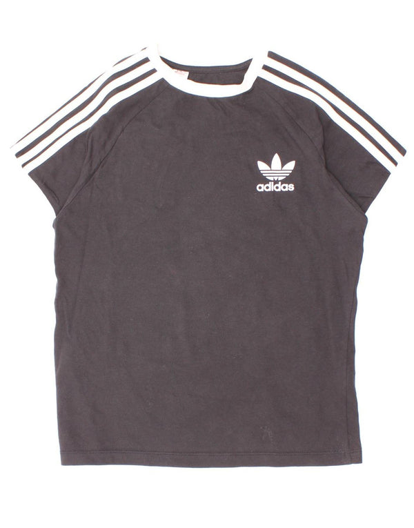 Camiseta Adidas Meninos 9-10 Anos Preto Colorblock Algodão