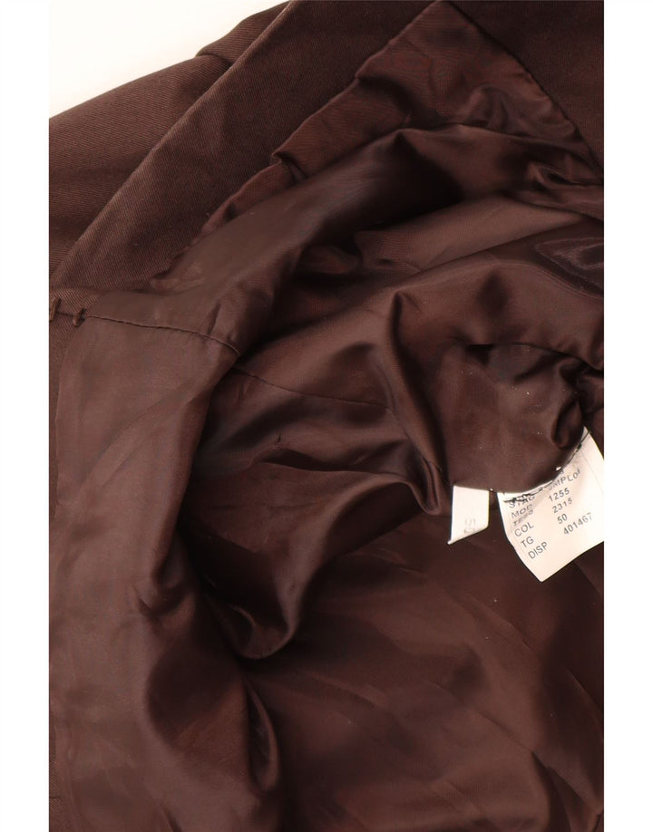 Jaqueta Blazer Masculina Iceberg com 3 Botões IT 50 Viscose Marrom Grande
