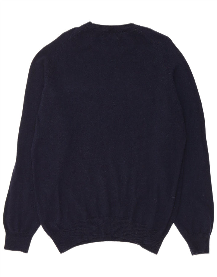 Suéter masculino Marks & Spencer Blue Harbor com gola redonda, azul marinho médio