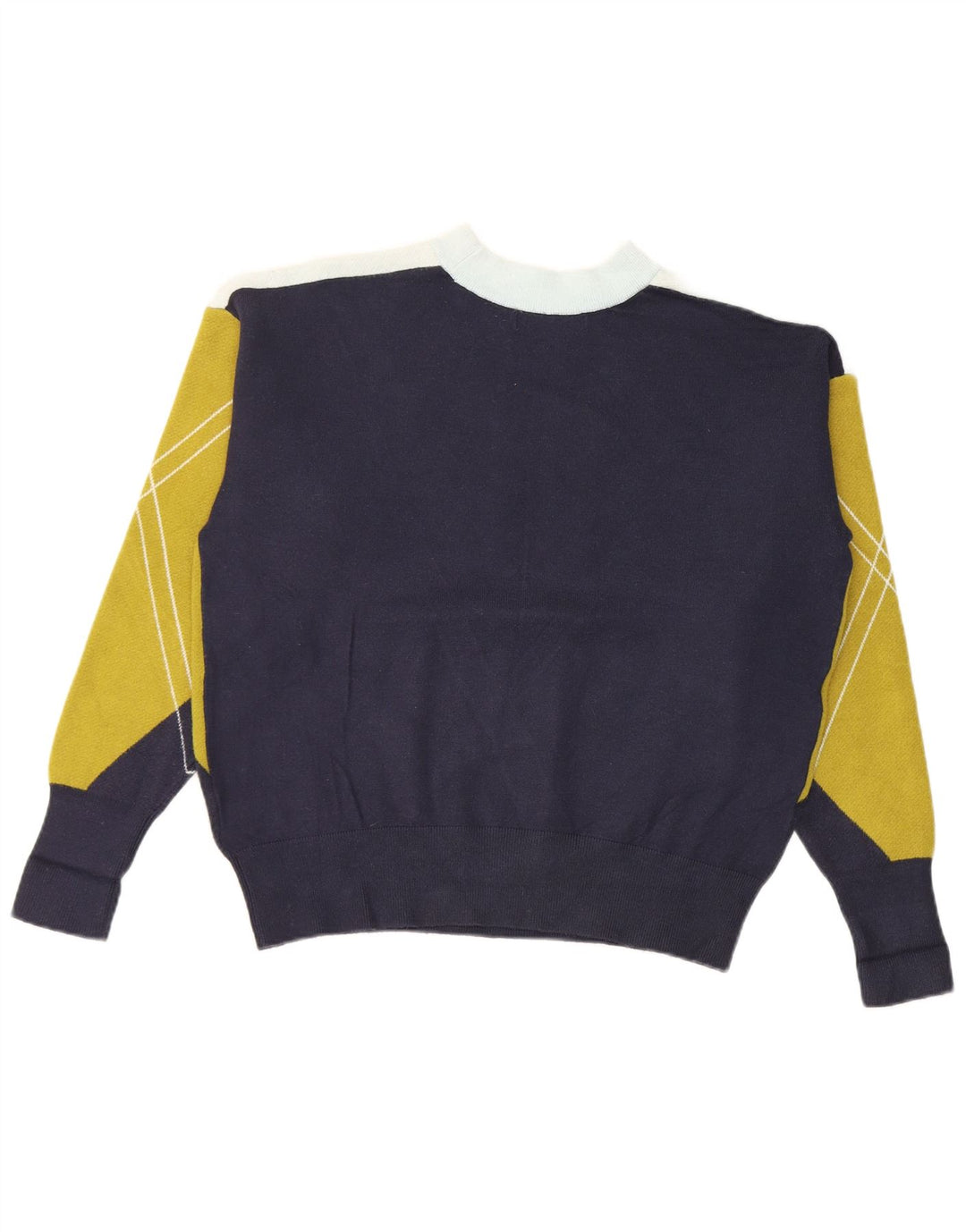 Suéter feminino Marks & Spencer com gola redonda Reino Unido 14 médio azul marinho