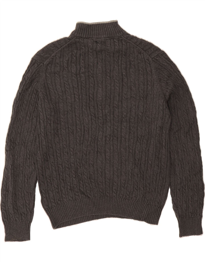 IZOD Mens Zip Neck Jumper Sweater 2XL Grey Cotton Vintage Izod and Second-Hand Izod from Messina Hembry 