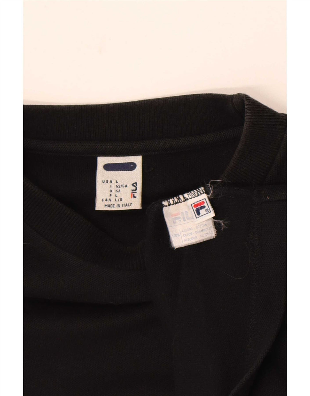 Fila Camiseta Masculina Top Grande Algodão Preto
