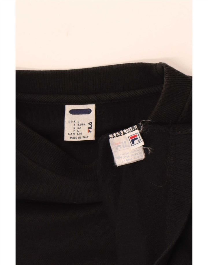 Fila Camiseta Masculina Top Grande Algodão Preto