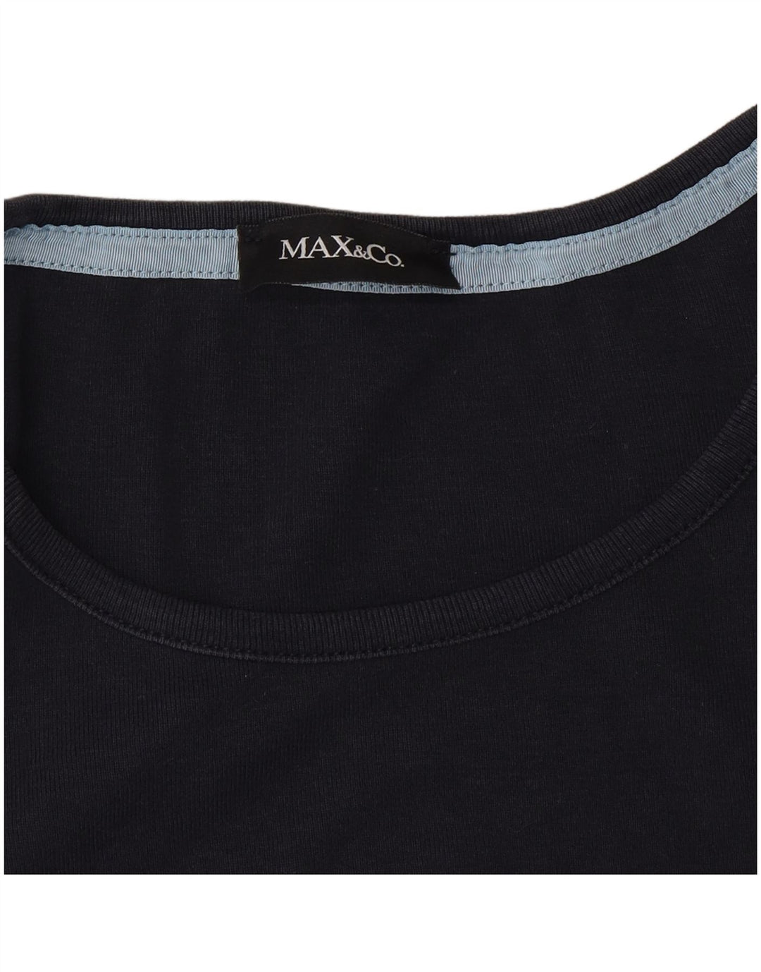 Camiseta gráfica feminina Max & Co. Reino Unido 10 pequena azul marinho