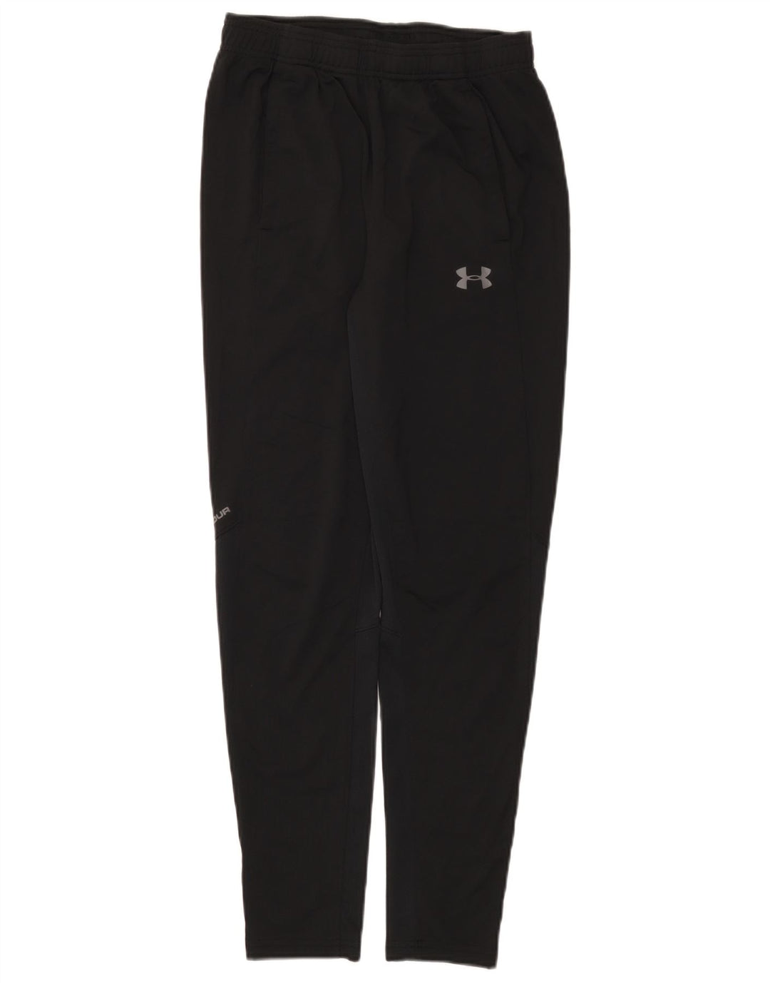 Calça de treino masculina Under Armour pequena poliéster preta