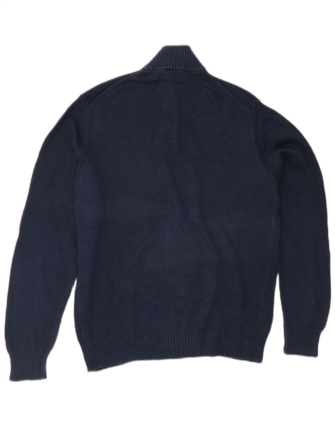 Suéter masculino BROOKSFIELD com zíper e gola IT 52 grande algodão azul marinho