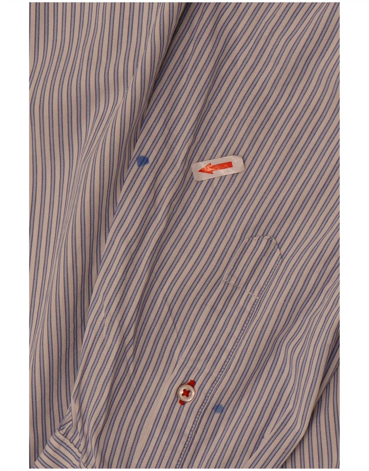 Camisa masculina Tommy Hilfiger grande listrada azul