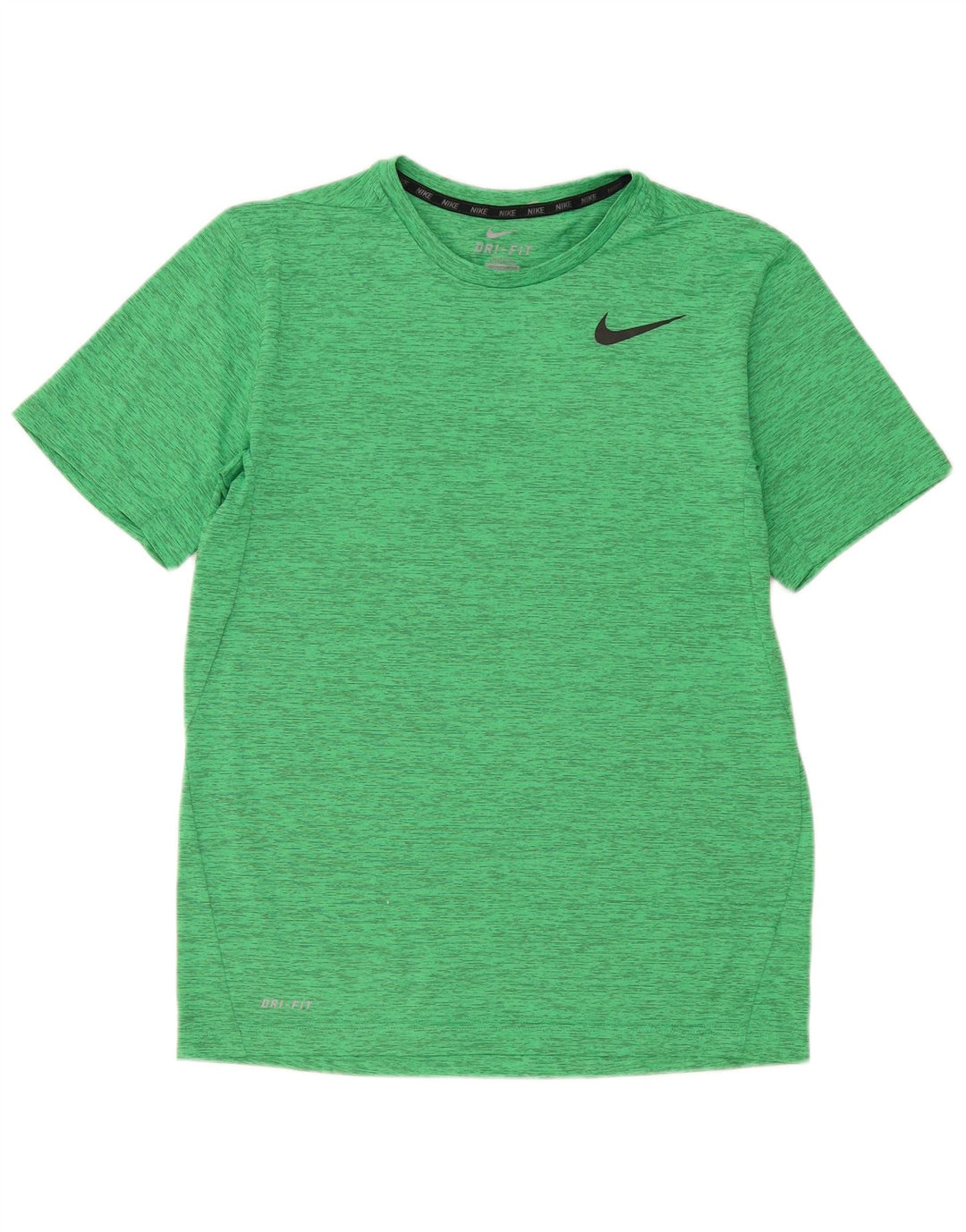 Camiseta masculina Nike Dri Fit Top poliéster manchado verde médio