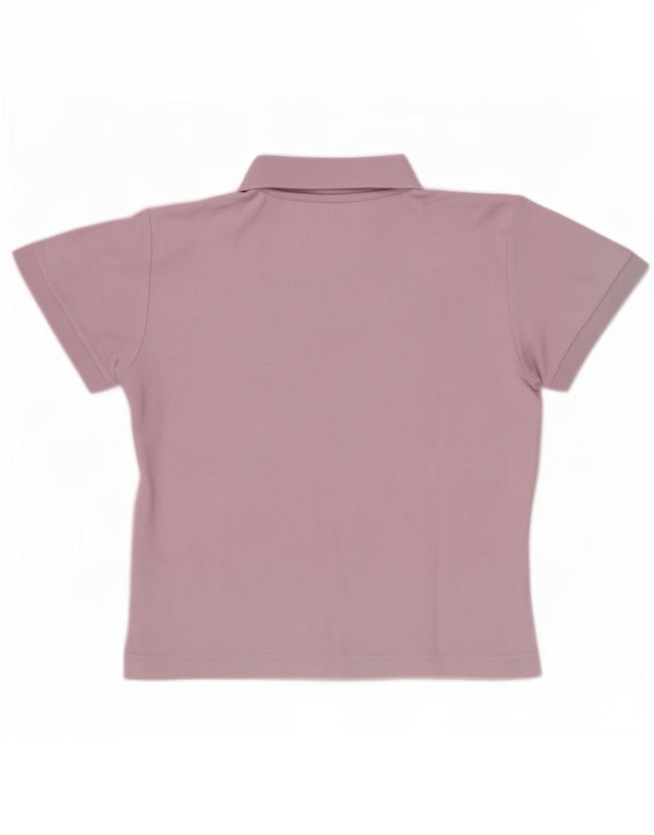 Camisa polo feminina Fila UK 16 grande algodão rosa