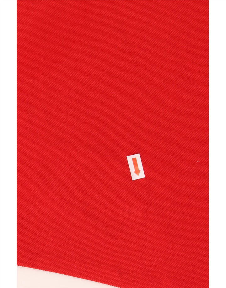 Camisa polo masculina de manga comprida LACOSTE tamanho 3 pequeno algodão vermelho