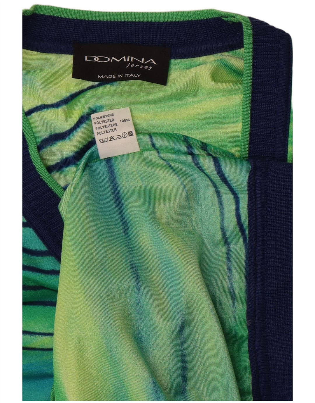 Cardigã feminino de manga curta Domina IT 44 verde médio tie-dye