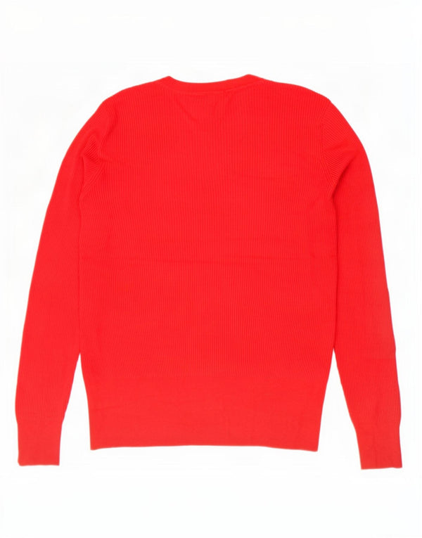 Marks & Spencer Womens Crew Neck Jumper Sweater UK 20 2XL Red Viscose