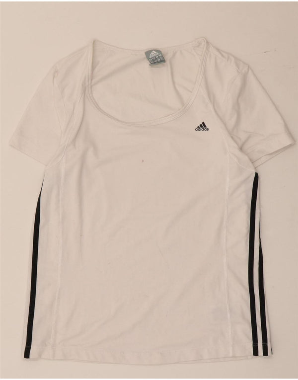 Camiseta feminina Adidas UK 12/14 médio branco colorblock poliéster