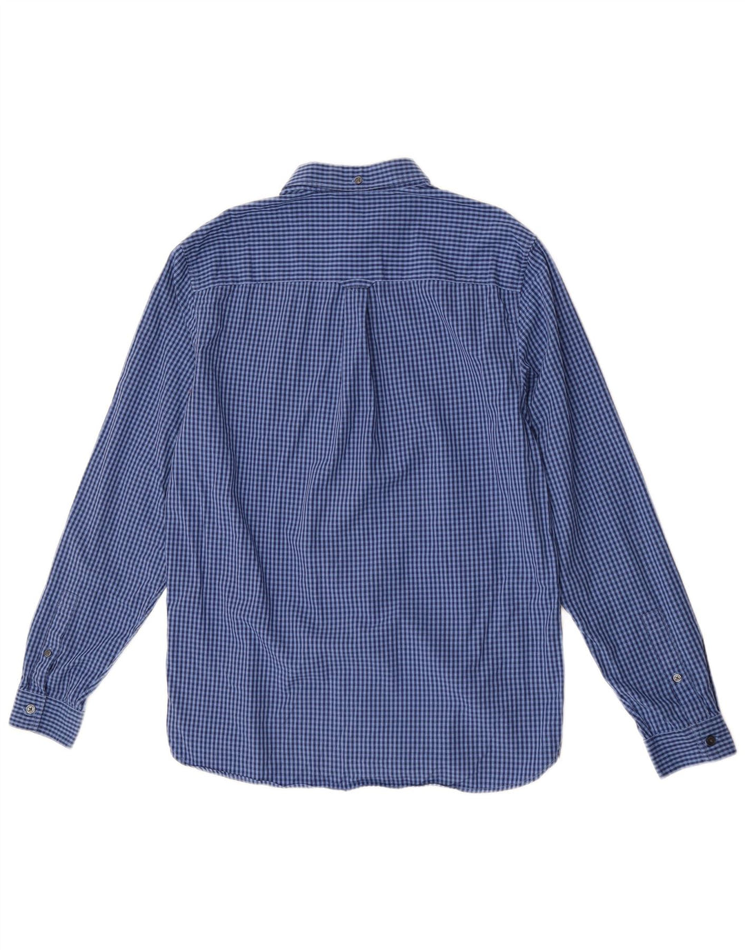 Camisa masculina Lyle & Scott de algodão guingão azul médio