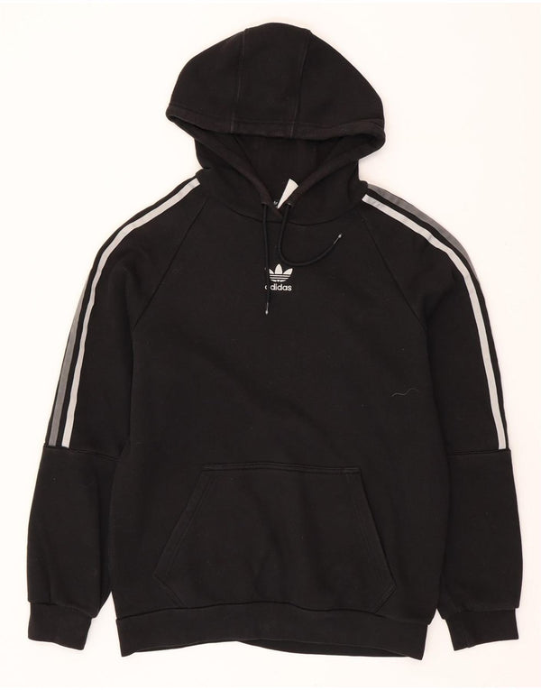 ADIDAS Mens Hoodie Jumper Médio Algodão Preto