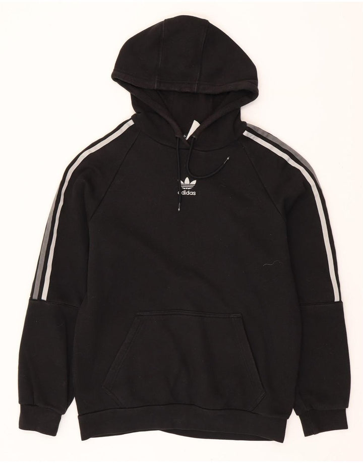ADIDAS Mens Hoodie Jumper Médio Algodão Preto