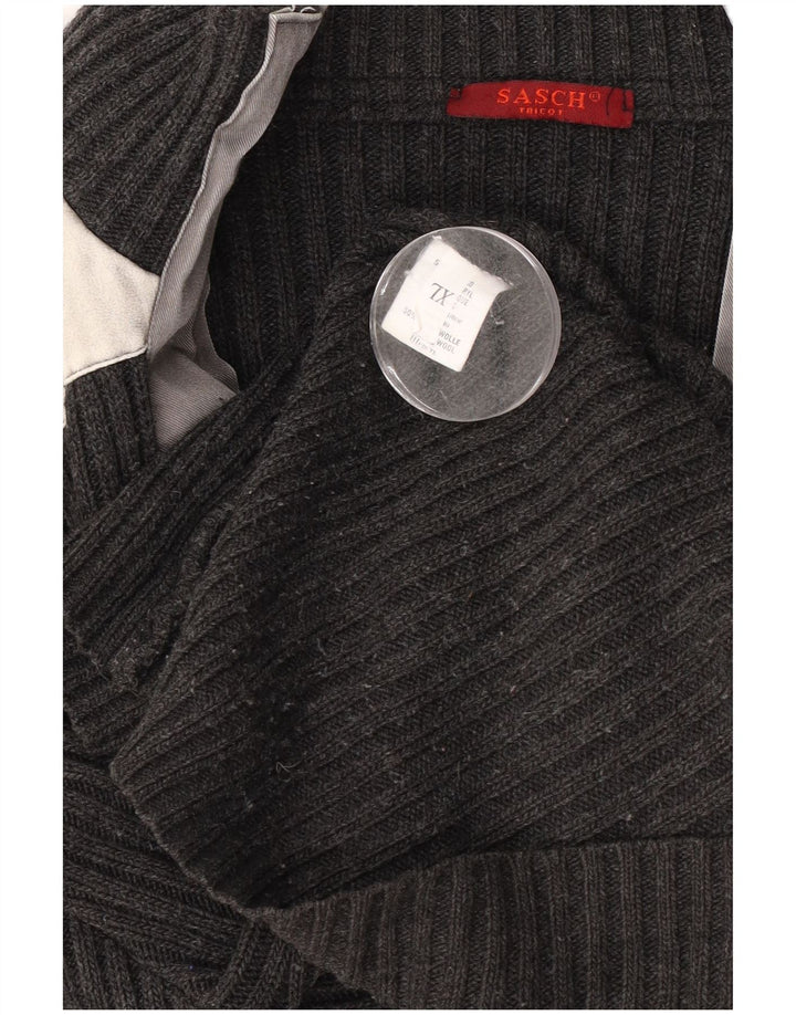 Suéter cardigã masculino Sasch XL cinza colorblock acrílico