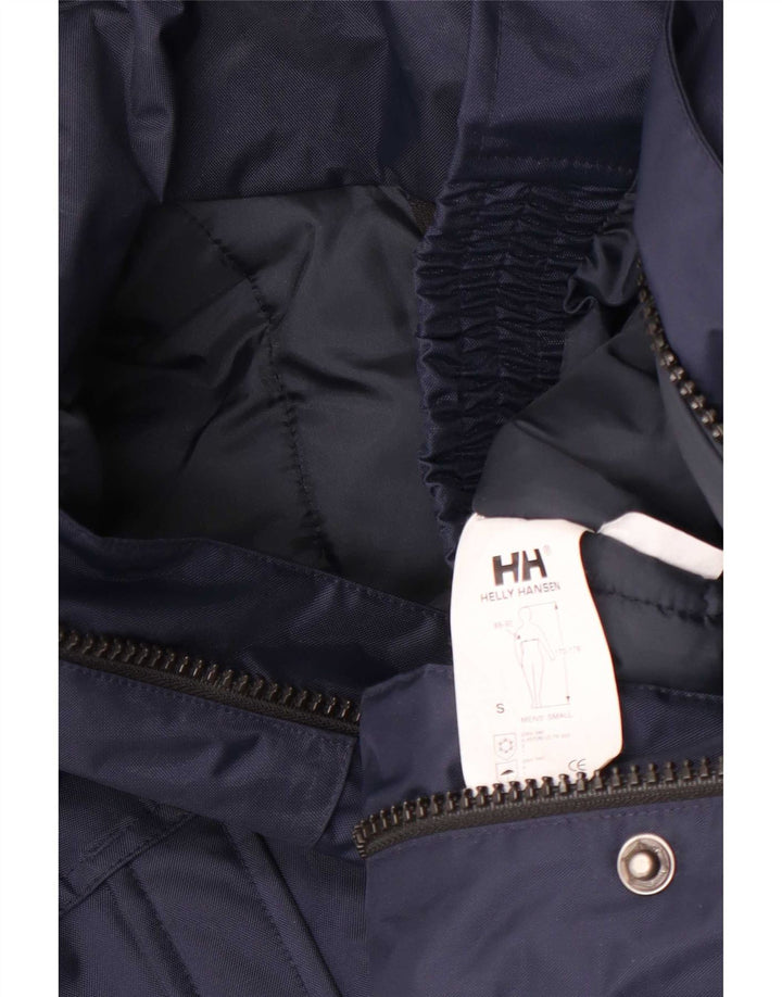 Casaco masculino acolchoado com capuz grande Helly Hansen Reino Unido 36 pequeno azul marinho