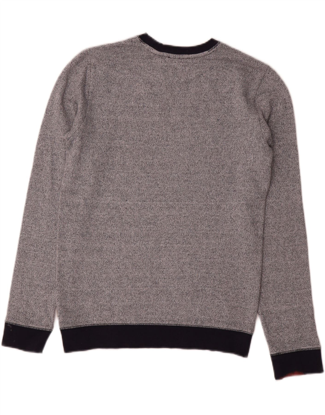 Reiss moletom masculino jumper pequeno cinza manchado de viscose
