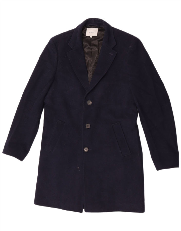 Sobretudo masculino Jigsaw UK 38 lã azul marinho médio