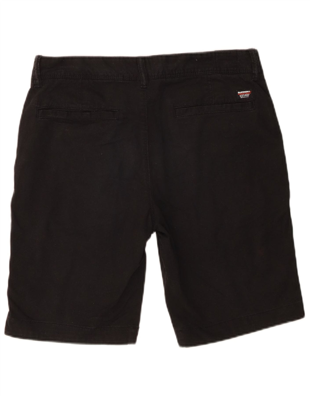 Superdry Mens Slim Chino Shorts W30 Médio Algodão Preto