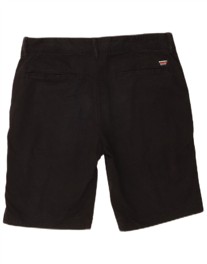 Superdry Mens Slim Chino Shorts W30 Médio Algodão Preto