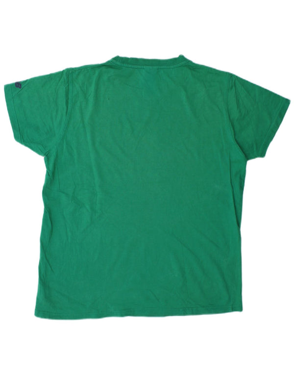 Camiseta gráfica masculina New Balance grande algodão verde