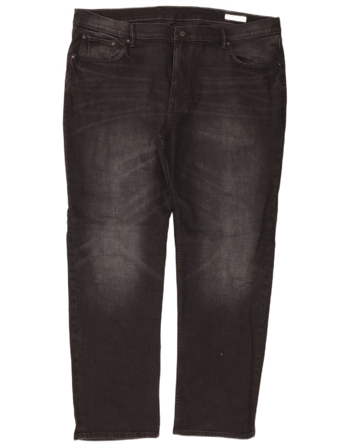 Jeans retos masculinos Marks & Spencer W44 L31 algodão preto
