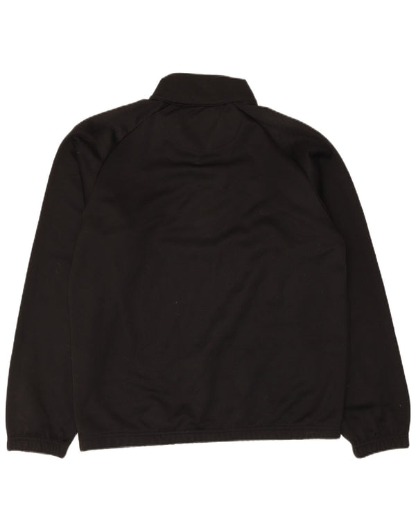Suéter masculino Kappa com zíper e gola grande poliéster preto