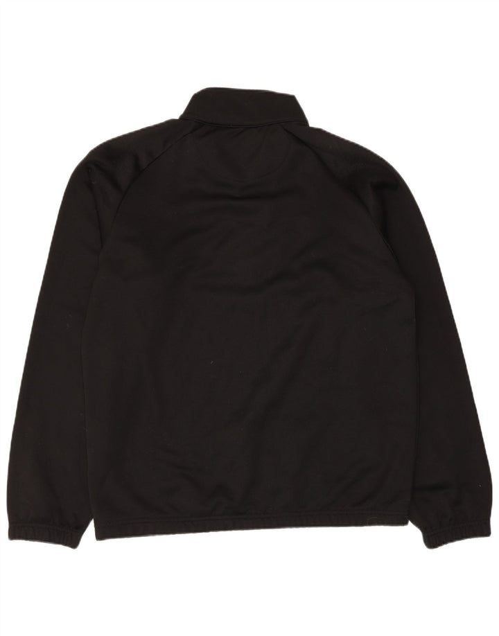Suéter masculino Kappa com zíper e gola grande poliéster preto