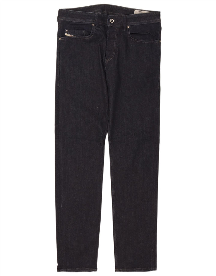 Jeans Slim Feminino Diesel W32 L32 Azul Marinho Algodão
