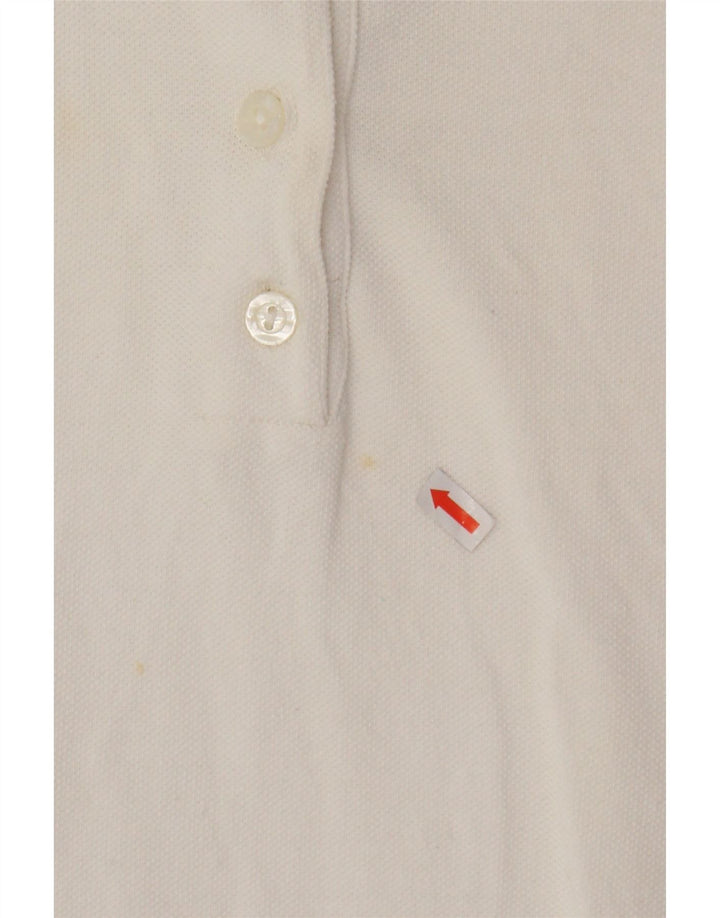 Camisa polo feminina LES COPAINS UK 12 médio branco