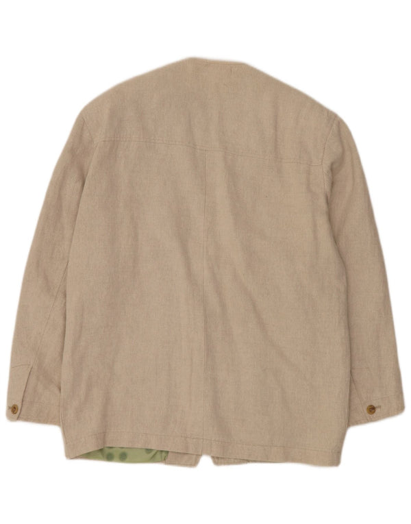 Jaqueta blazer masculina Redpoint com 3 botões IT 48 algodão espinha de peixe bege médio