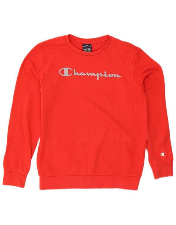 Champion Boys Graphic Suéter Jumper 13-14 Anos XL Vermelho Algodão