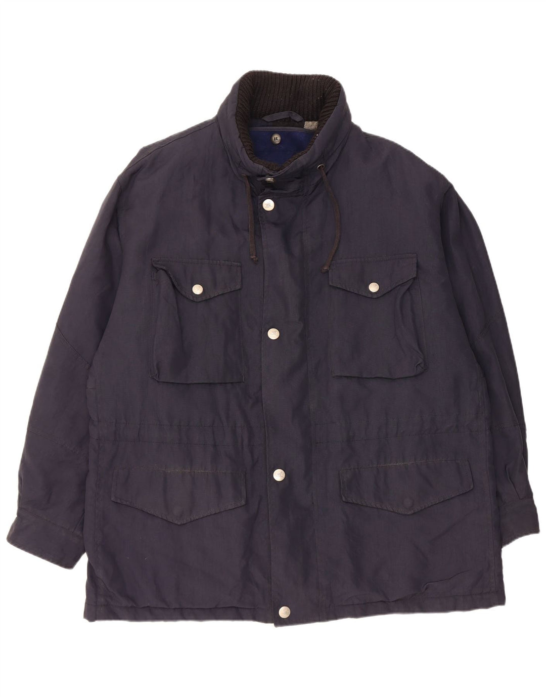 Jaqueta utilitária masculina Henry Cottons IT 52 XL azul marinho nylon