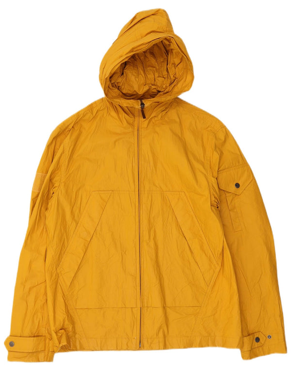 Jaqueta de chuva com capuz masculina Pretty Green UK 40 grande amarela